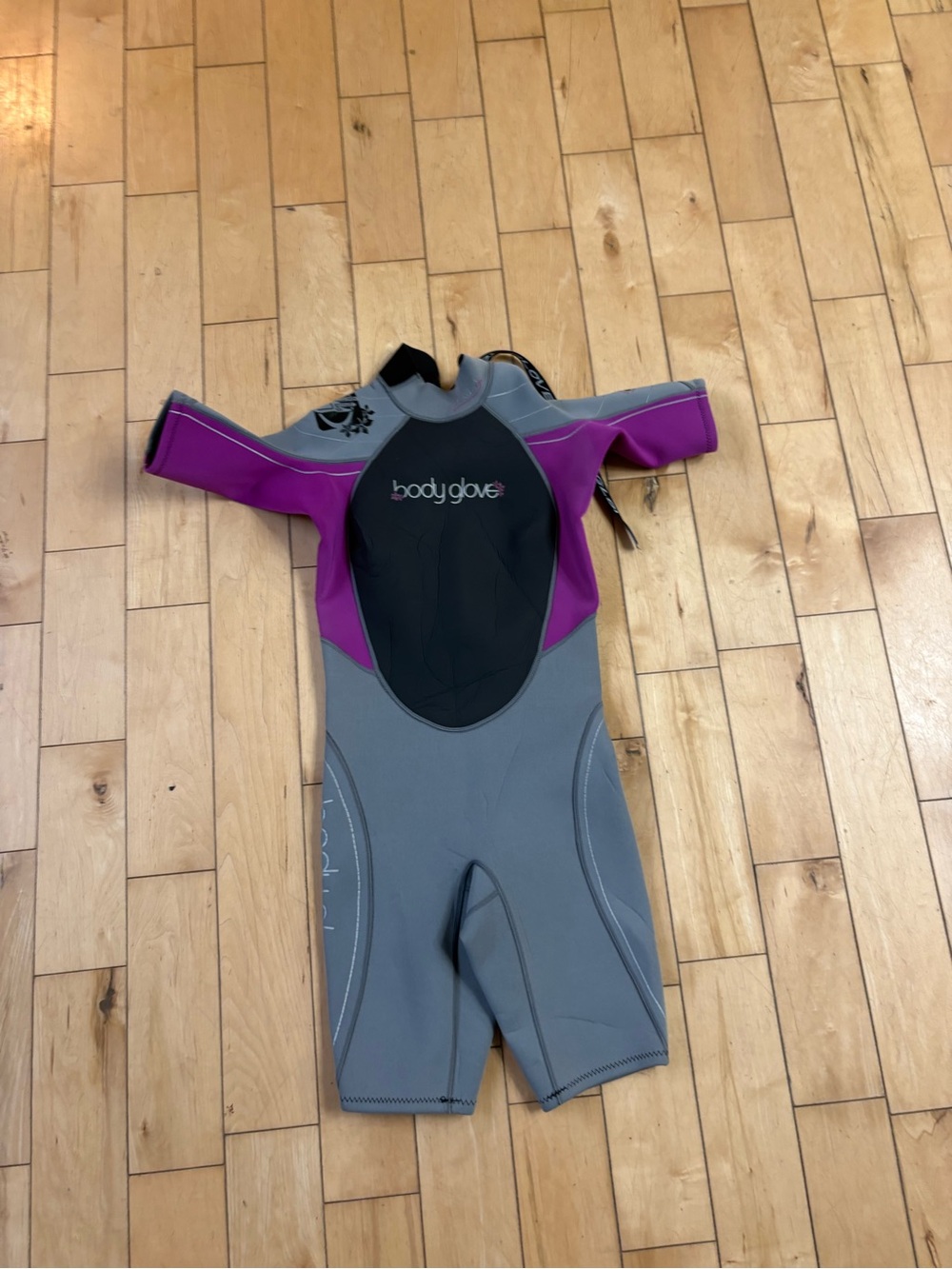 Body Glove Kids Short Sleeve Rashguard - Gray & Purple